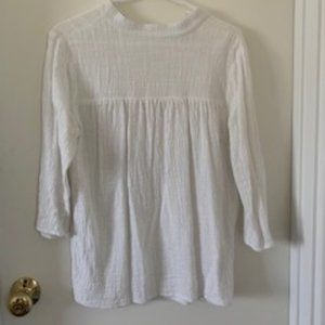 Roolee Linen Mock-neck Blouse